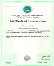 Certificate of Incorporation